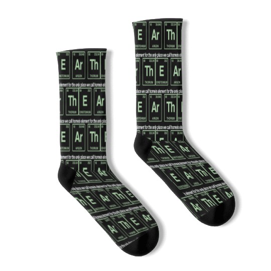EARTH - written in elements of the periodic table Socks
