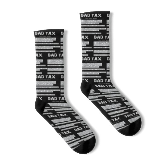 Vintage Dad Tax Definition Men Funny Father's Day Socks