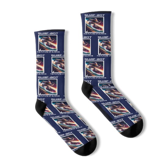 Robot Silver Surfer Socks