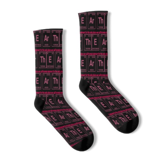 EARTH - written in elements of the periodic table Socks