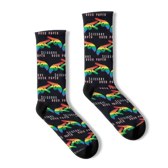 Rock Paper Scissors | Funny Lesbian Pride LGBT Socks