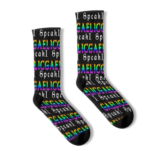 St Patricks Day Rainbow LGBT | I Speak Gaelic Socks
