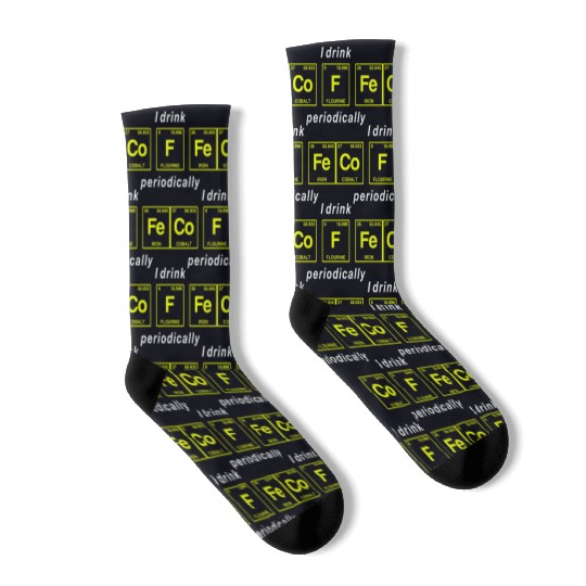COFFEE - with elements of the periodic table Socks