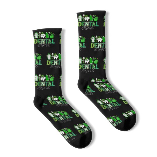 Dental Squad Funny Dental St Patrick Dental Socks