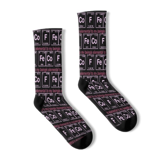COFFEE - with elements of the periodic table Socks