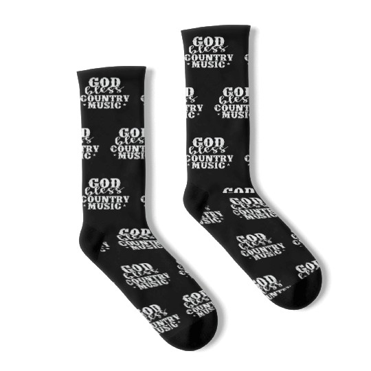 God bless Country Music USA America Cowboys Socks