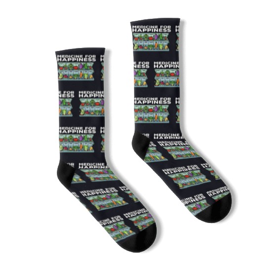 Medicine For Happiness Vegetable Dose Daily Socks