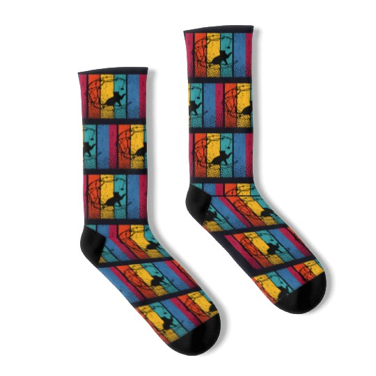 Cat Retro Creative Socks