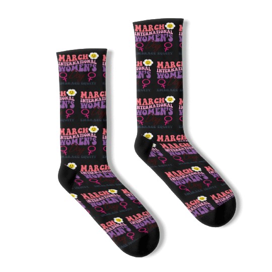 International Women's Day 2023 Theme Embrace Equit Socks
