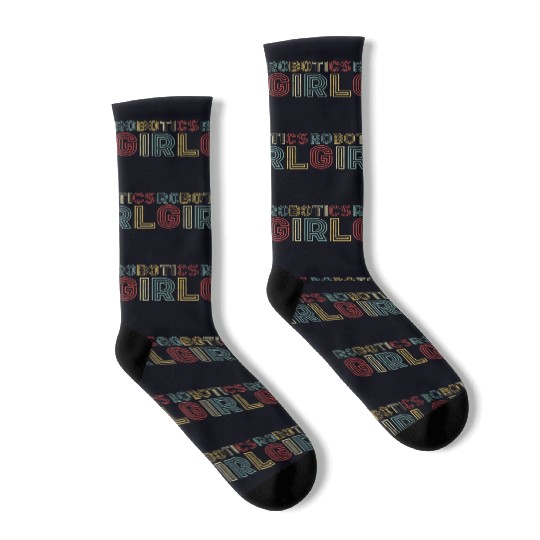 Robot Robotics Engineer Girl Socks