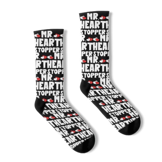 Mr Heart Stopper Funny Boyfriend Valentine's Day Socks