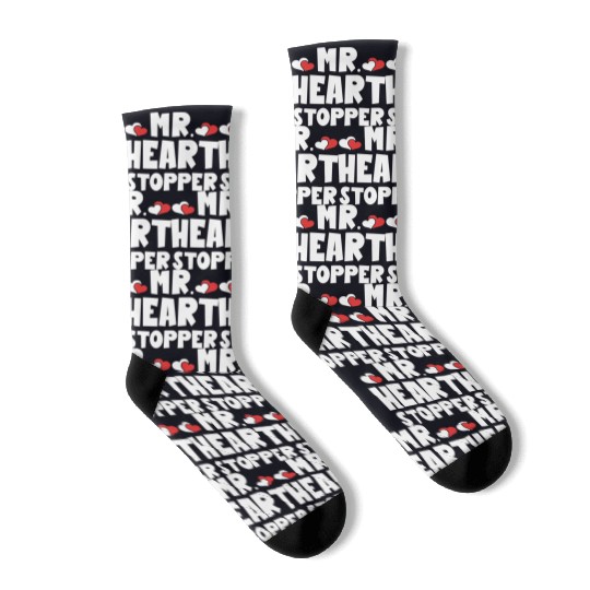 Mr Heart Stopper Funny Boyfriend Valentine's Day Socks