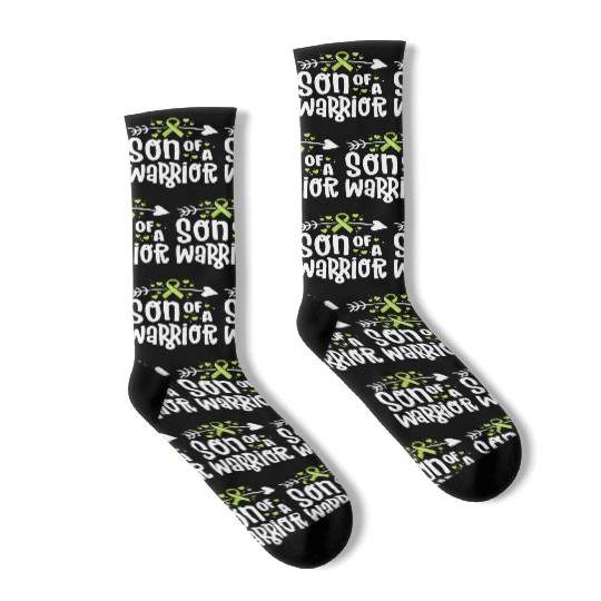 Son Of A Warrior Lymphoma Cancer Awareness Family Socks