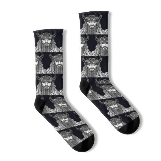Viking Warrior Valhalla Norman Odin Socks