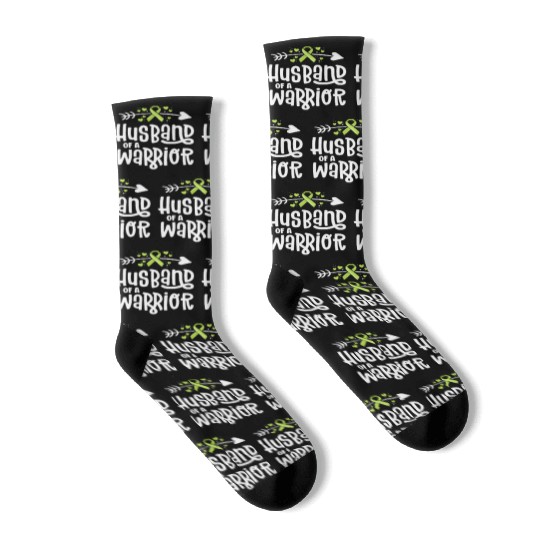 Husband Of A Warrior Lymphoma Cancer Awareness Socks