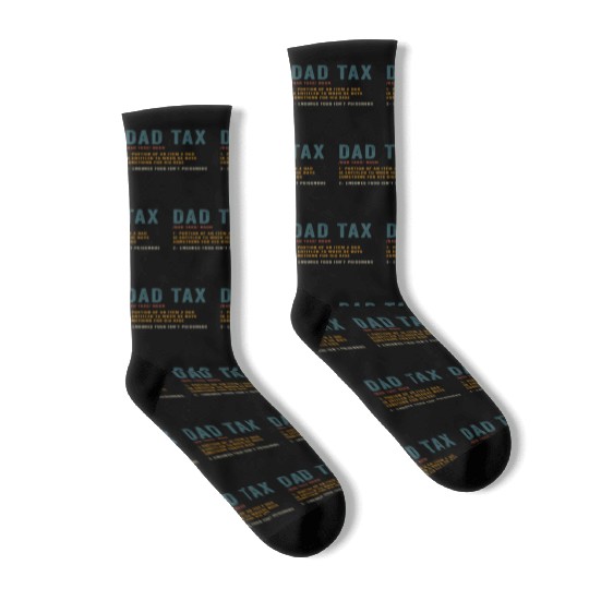 Vintage Dad Tax Definition Men Funny Father's Day Socks