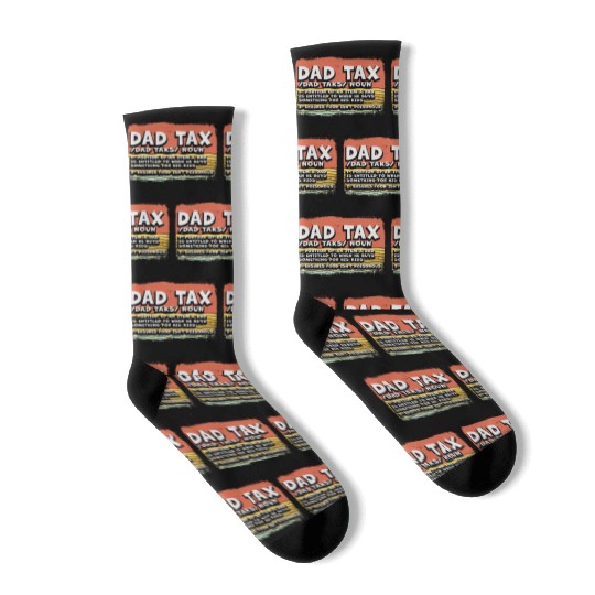Vintage Dad Tax Definition Men Funny Father's Day Socks