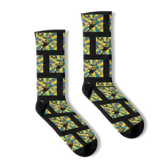 Ultimate Frisbee Retirement Appreciation Pop Art Socks