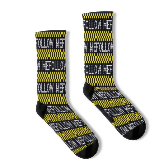 FollowMe Checkerboard LED Sign Socks