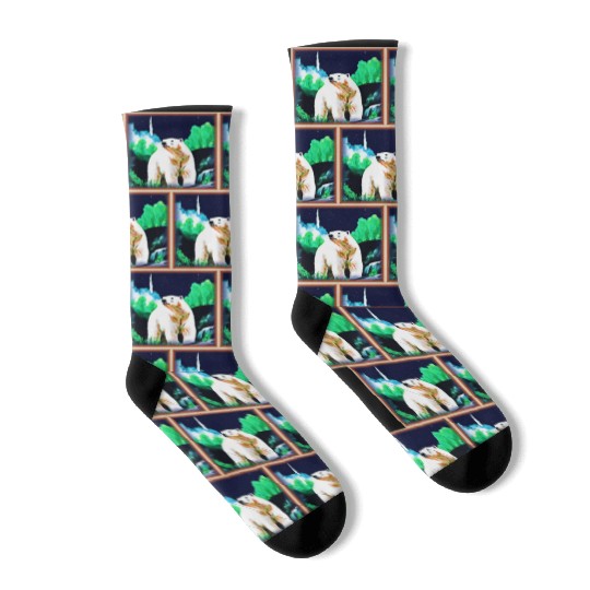Polar Bear in The Wild. Buy Now Socks