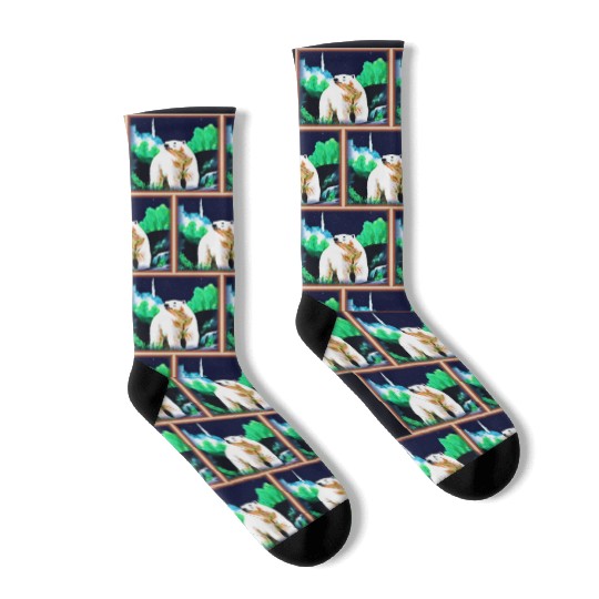 Polar Bear in The Wild. Buy Now Socks