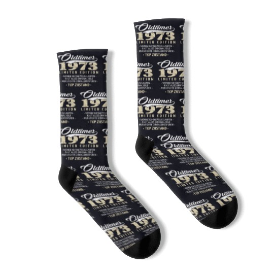 50th Birthday Vintage 1973 Socks