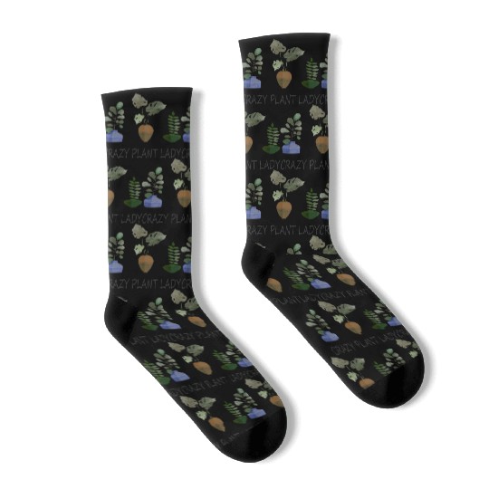 Crazy plant lady Socks
