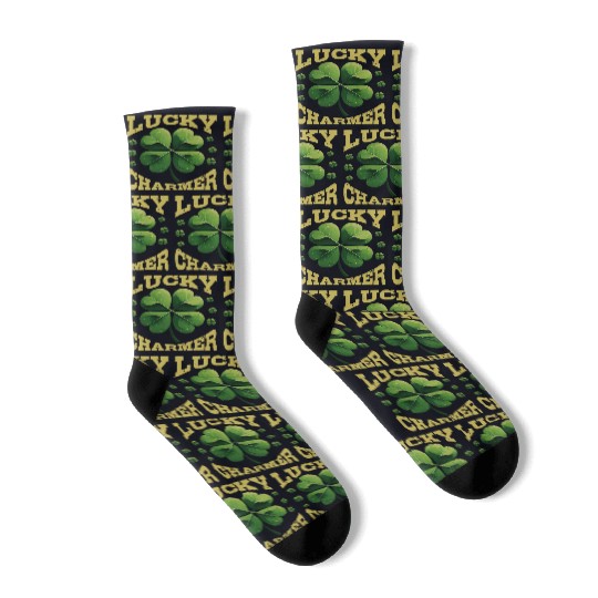 Lucky Charmer Shamrock St Patrick's Day Socks