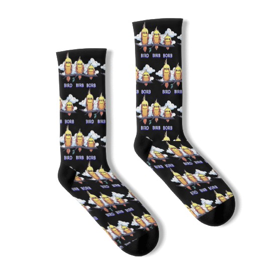 Bird Birb Borb Funny Birdwatching Cute Birds Lover Socks