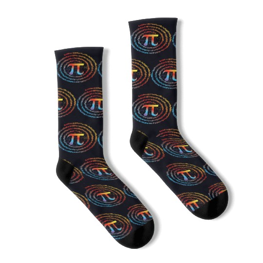 Funny Pi Day Color Numbers Socks For Teachers Studen