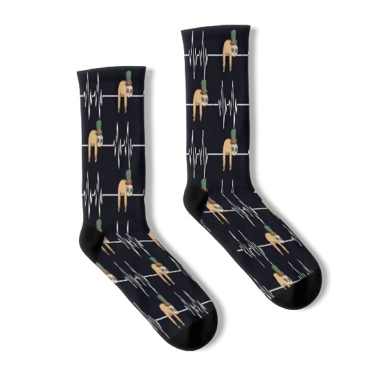 Happy St Patrick's Day Sleeping Sloth Gift Socks