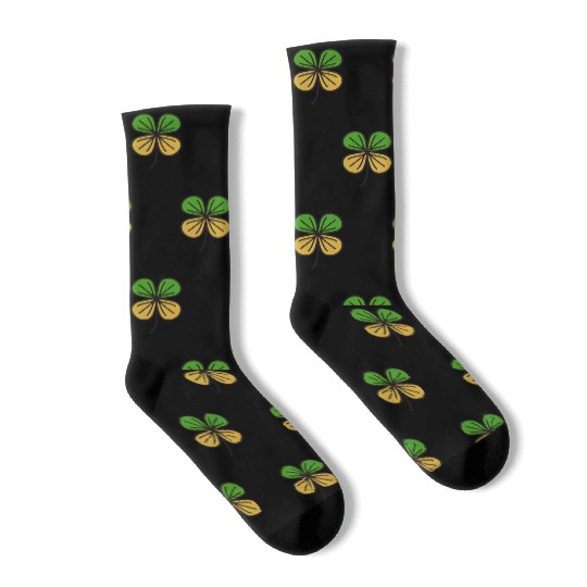 Patrick s day four leaf clover png Socks