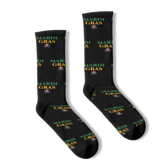 Mardi Gras Carnival Fiesta Party Louisiana New Orl Socks