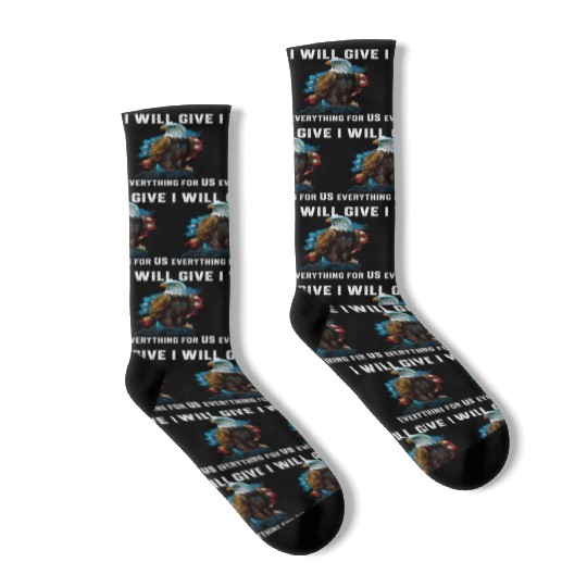 I Will Give Everything For US American Bald Eagle Socks