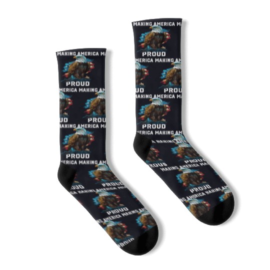 Making America Proud American Bald Eagle Socks