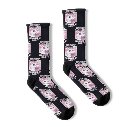 Happy Easter Motif Easter Eggs Funny Easter Bunny Socks