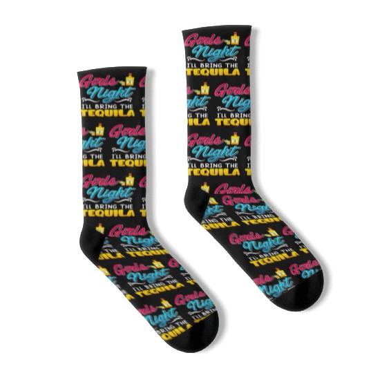 Girls Night I'll bring the Tequila Spring Break Socks