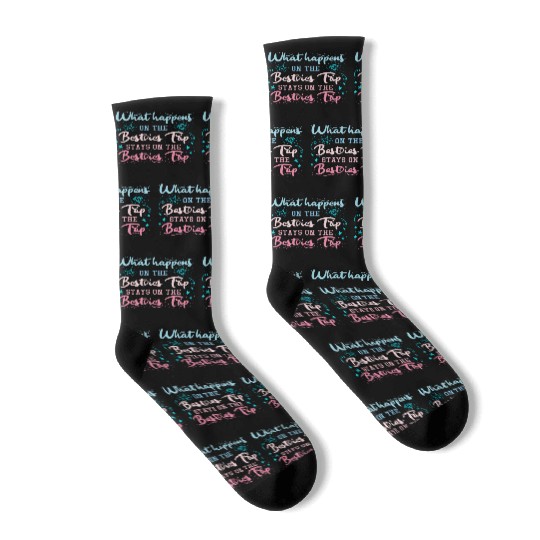 Besties Trip Vacation with Friends Spring Break Socks