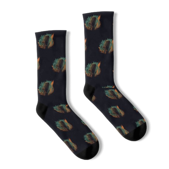 AV Technician Sound Waves Microphone Audio Music Socks