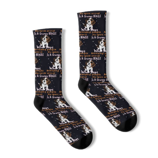 My Spirit animal Is A Grumpy Beagle Socks
