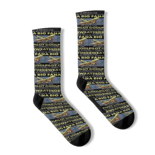 Pilot Airfield Jet Flight School Socks