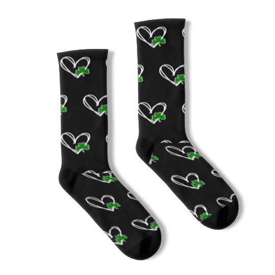 Heart St Patricks Day Shamrock Irish Toddler Baby Socks