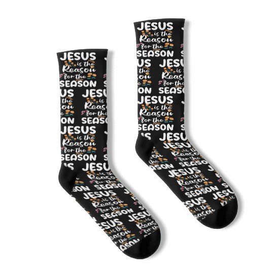 Jesus Is The Reason For The Season Spring Floral Socks