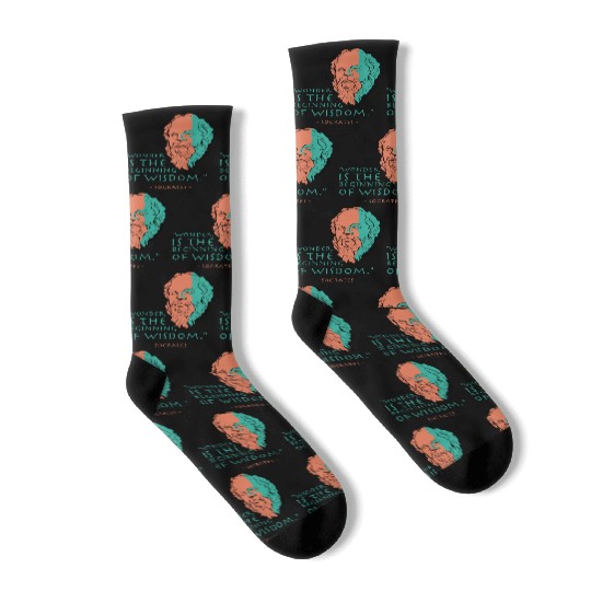 Socrates Stoic Philosophy Quote Socks