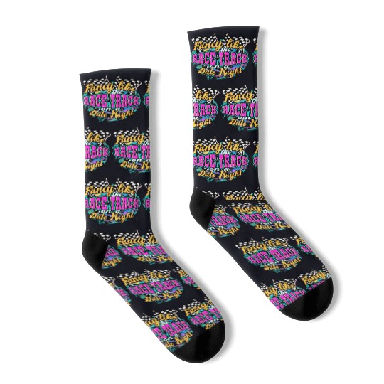 Fancy Like The Race Track On A Date Night Vintage Socks