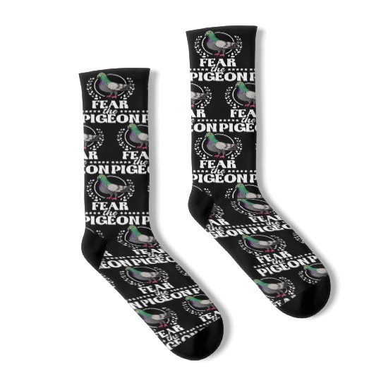 Fear The Pigeon Pigeon Racing Lover Birdwatching Socks