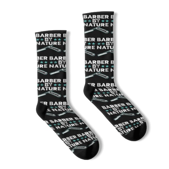 Barber By Nature Haircut Barbershop Hairstylist Socks