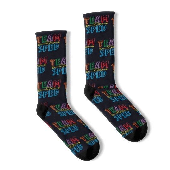 Team Sped Awareness Special Education Teacher Socks