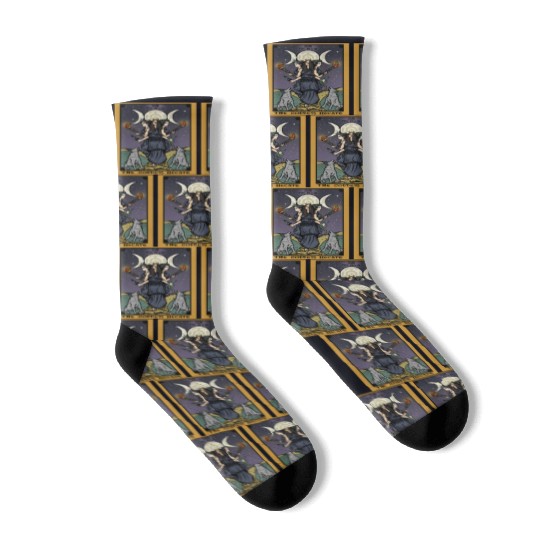 The Goddess Hecate in The Moon Tarot Card Socks