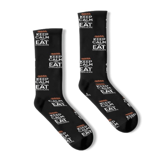 Keep Calm And Eat Chocolate Socks